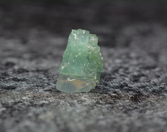Rare rarity, aquamarine crystal 1.71 carat green-blue natural & untreated from the Habachtal, Austria AT, 7.1 x 6.3 x 5.1 mm