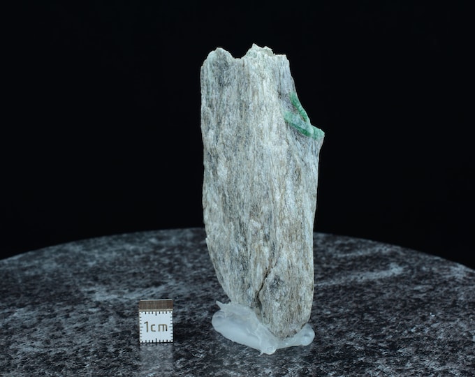 Rare rarity, 2 light green emeralds on biotite slate matrix, emerald specimen Habachtal Austria, 83.5 x 55.7 x 24.5 mm