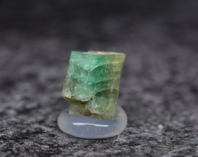 Rare rarity, emerald crystal 2.23 carat light green, natural & untreated from the Habachtal, Austria AT, 8.6 x 6.6 x 4.6 mm