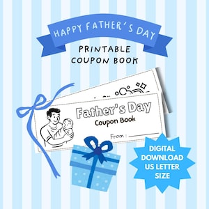 Afdrukbaar cadeauboek voor Vaderdag | Leuk doe-het-zelfcadeau voor papa | Digitale pdf direct downloaden | Vaderdagactiviteit voor kinderen