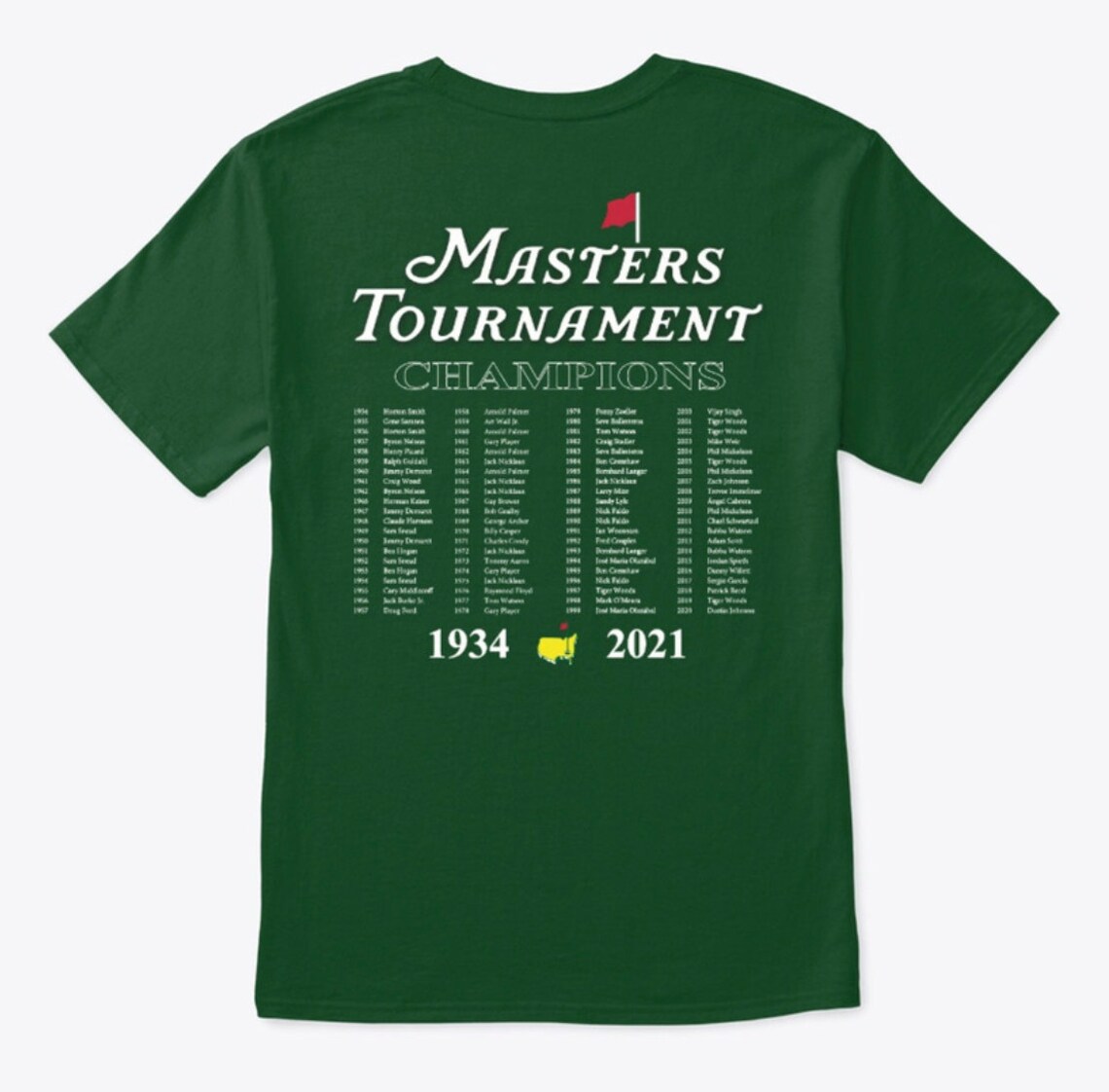 Augusta National Masters Champions T Shirt Etsy