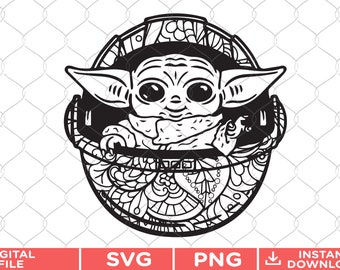 Download Mandala Alien Svg Etsy