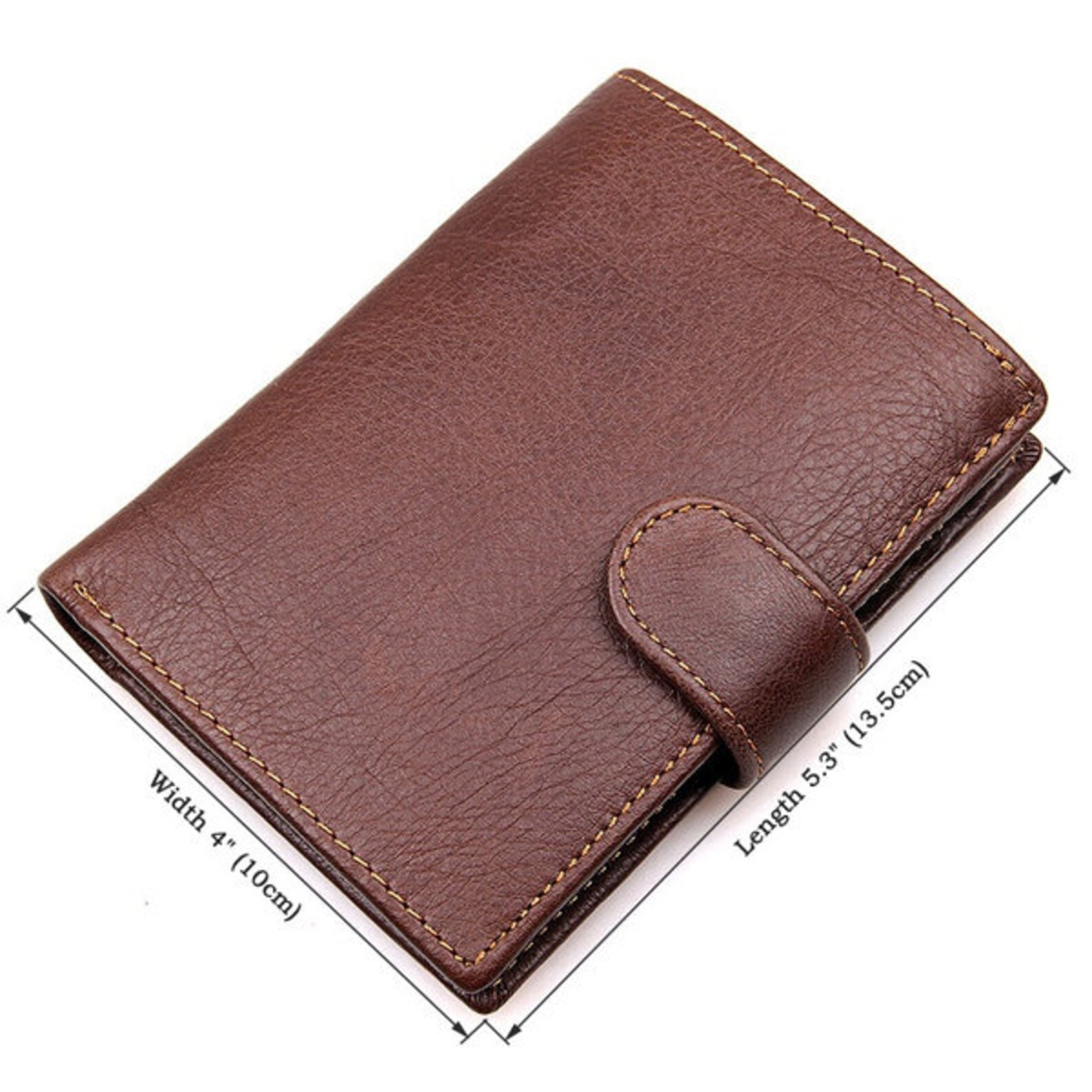 Mens Genuine Leather Trifold Wallet Large Capacity Coin Purse Etsy