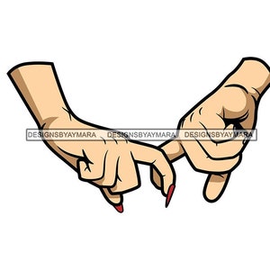 White Couple Man Woman Locked Fingers Hold Fingernails Human People Person Wrist Lovers Palm Graphic SVG PNG JPG Cutting Files Print Design