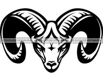 Download Ram Head Masccot Outline Svg Cut Files Png Clipart Vector Logo Design Cricut Eps Dxf Clip Art Art Collectibles