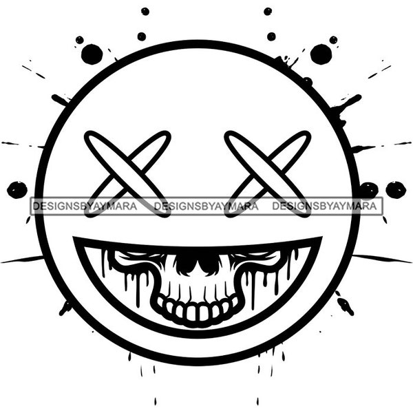 Smiley Face X Eyes Svg Etsy Finland