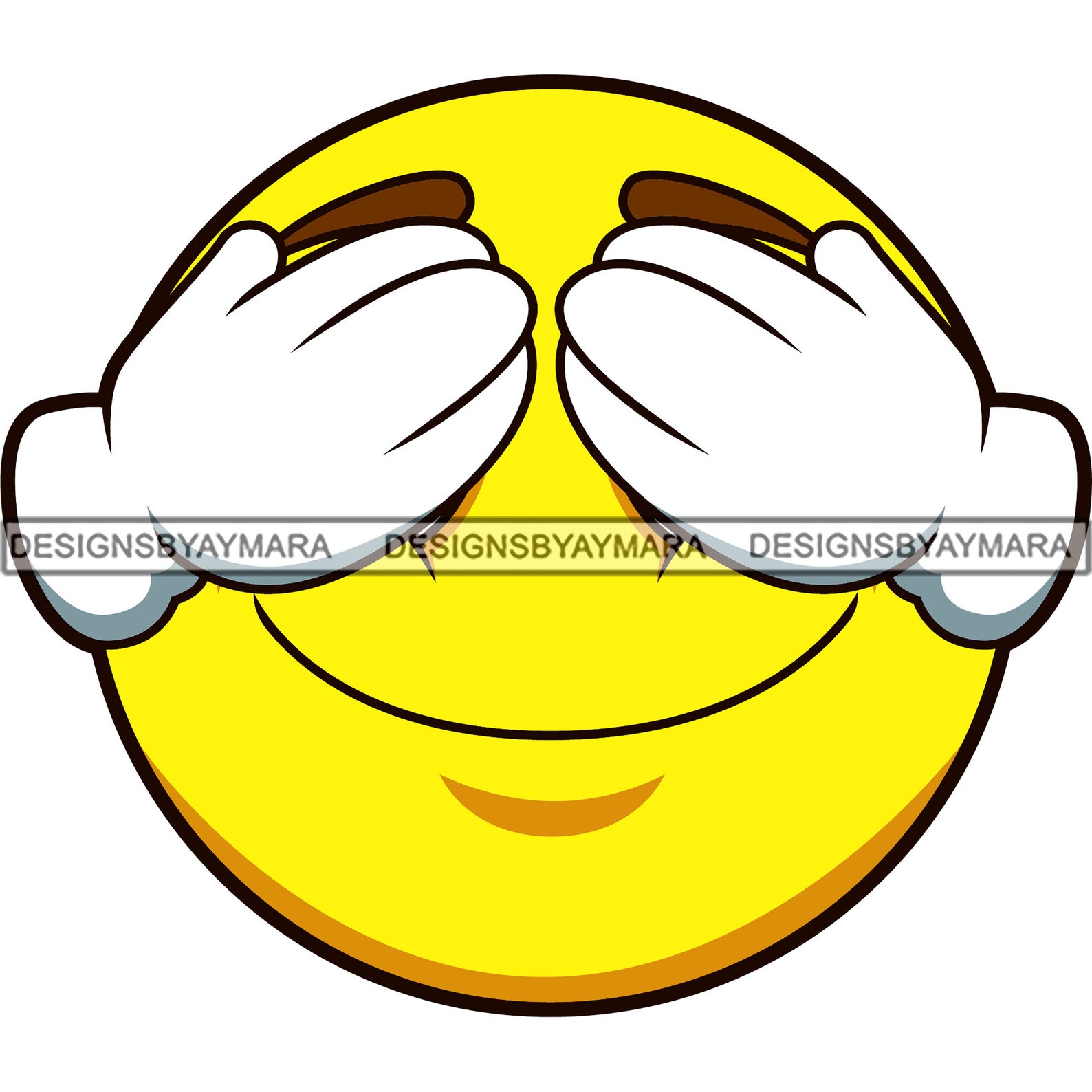 Face Emoji Covering Eyes Text Message Cartoon Tattoo Ink Art Etsy