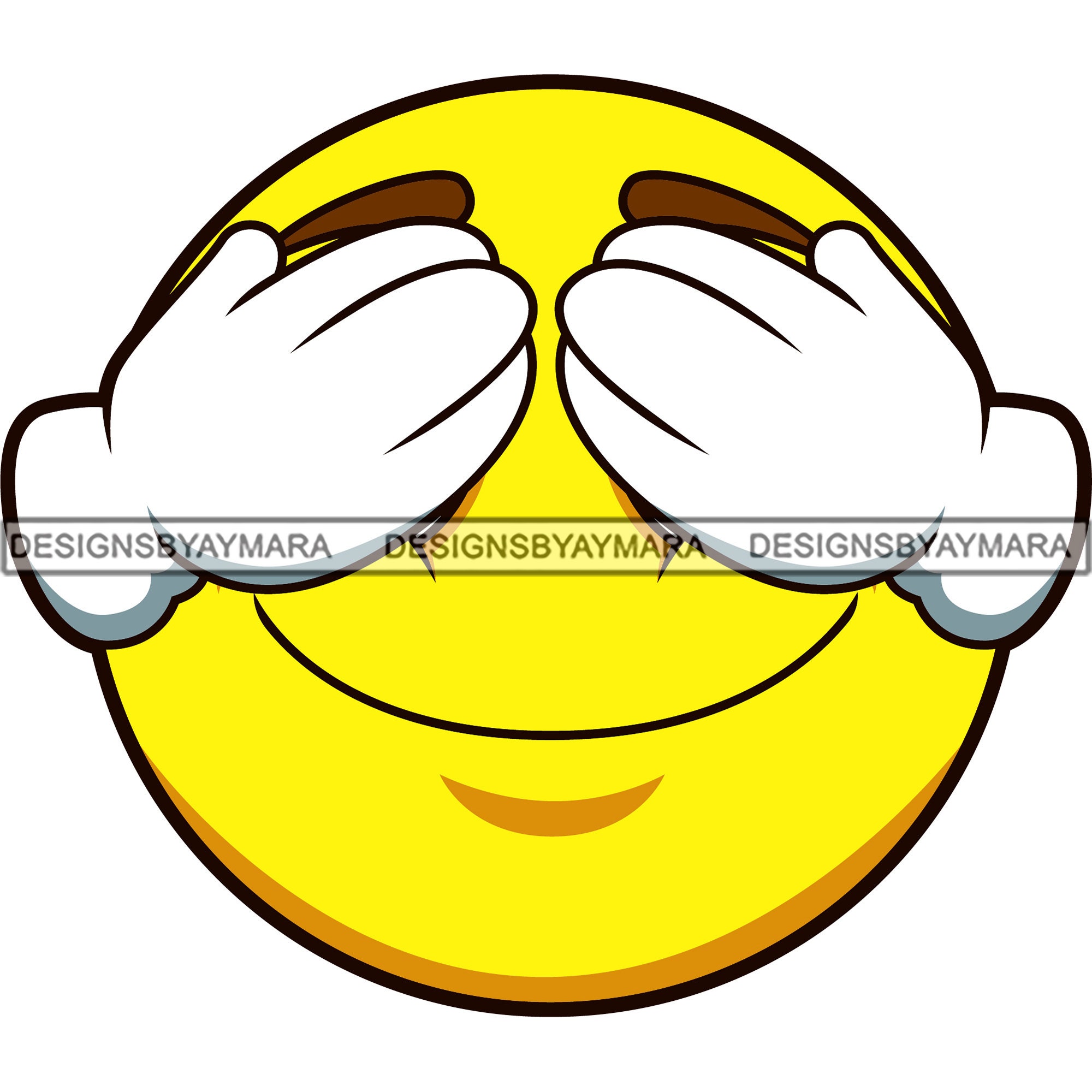 Face Emoji Covering Eyes Text Message Cartoon Tattoo Ink Art Etsy