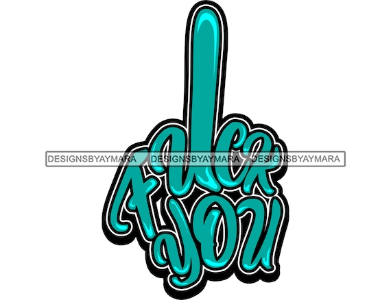 Middle Finger Text Art