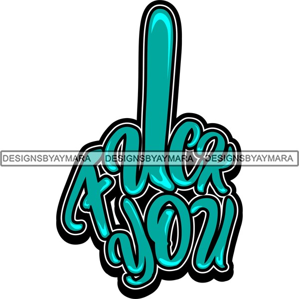Middle Finger Text Art - Etsy