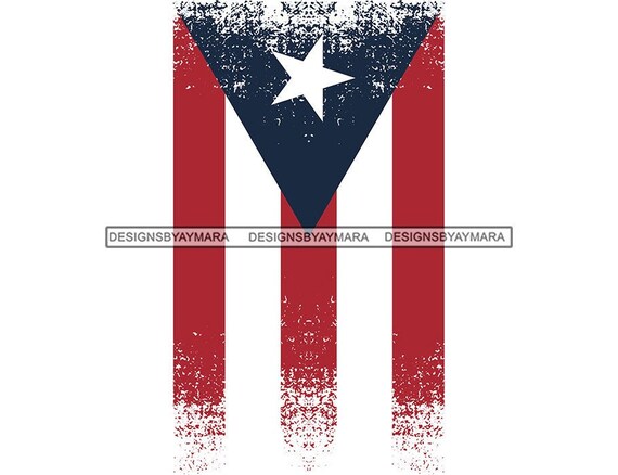 Beunruhigte puertorikanische Flagge rot weiß blau puertoricanische