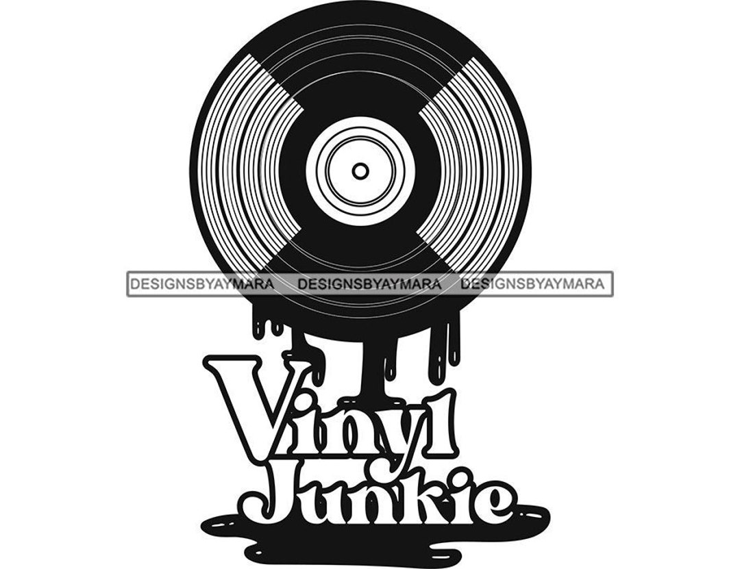 Vinyl Junkie Records Old School Retro Record Player Poster Sign Color