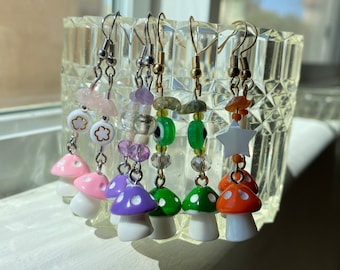 Mushroom Drop Earrings