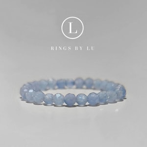 Anillo, piedra preciosa, piedra curativa, facetado, unisex, aguamarina, aventurina, cuarzo, jade, amatista, 2 mm, elástico, apilable