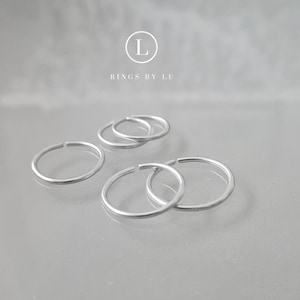 Stapelringe set stack rostfrei | minimalistic | verstellbar | anti tarnish | 1.5mm width | unisex wasserfest | adjustable | lightweight ring