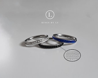 Anello con incisione di pietre in acciaio inossidabile unisex in acciaio inossidabile incisibile inciso anello a fascia minimalista personalizzato su misura semplice