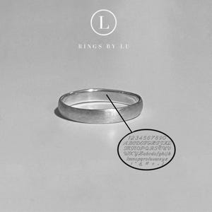Ring 925 graviert Gravur Glatter Stapelring sterling silver Personalisiert 2mm/3mm/5mm unisex