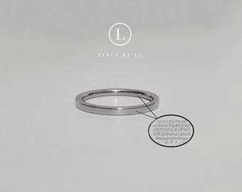 Anillo grabado acero inoxidable unisex 2 mm | acero inoxidable | grabable | grabado | antideslustre | minimalista | personalizado | por encargo