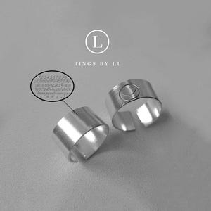 Personalized Engraved Ring 10 mm | Stainless Aluminium Custom Name Ring | Adjustable Anti-Tarnish Unisex Gift for her for him