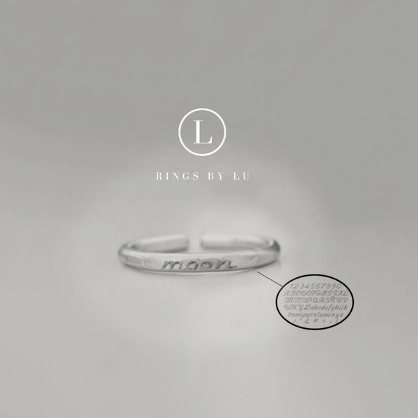 Ring graviert Wunschgravur 2mm personalisiert silber gold Stapelring unisex rostfrei lightweight verstellbar