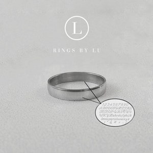 Ring gravur edelstahl unisex stainless steel gravierbar engraved anti tarnish minimalistic personalisiert custom made schlicht Bild 1