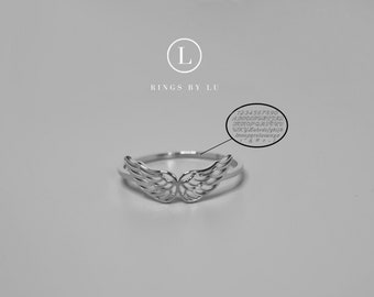 Ring wing engraving stainless steel unisex 2 mm stainless steel engravable engraved anti tarnish minimalistic personalized custom made