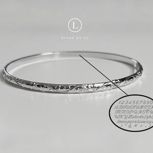 minimalistischer Armreif mit Gravur innen bangle