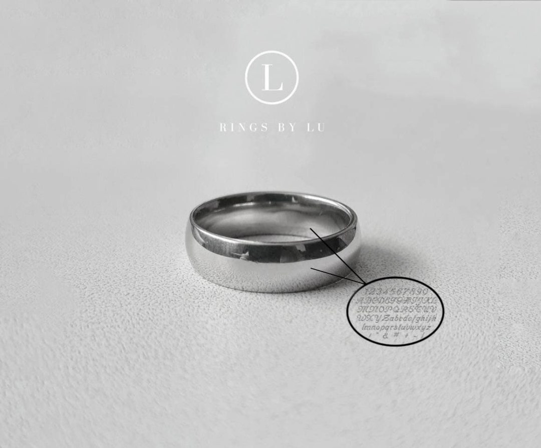 Ring Engraving Stainless Steel Unisex Stainless Steel Engravable ...