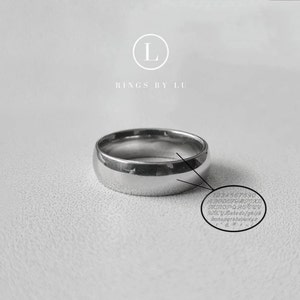 Ring engraving stainless steel unisex | stainless steel | engravable | engraved | anti tarnish | minimalistic | personalized | custom made | 6mm |