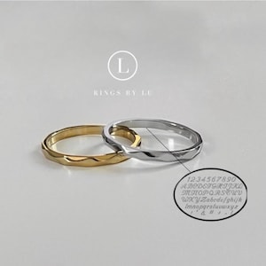 Personalisierter Edelstahl-Ring • Zweifarbig Gold & Silber • Gravur-Ring