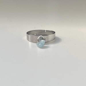Ring| Crystal |Edelstein | Heilstein |verstellbar | gems | verschiedene Steine | stainless steel | rostfrei | Edelstahl | lightweight
