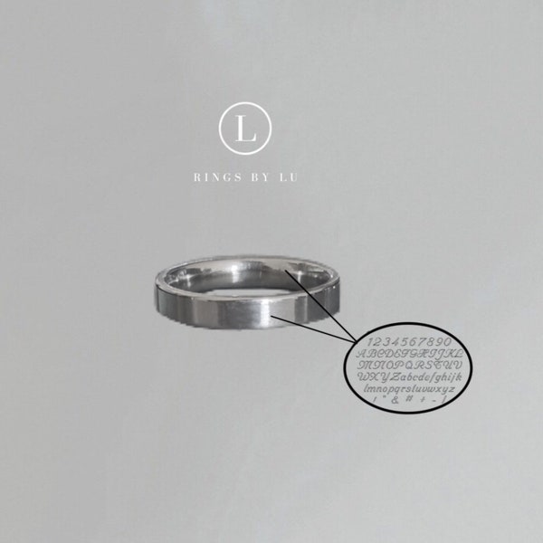 Ring gravur edelstahl unisex 3mm  | stainless steel | gravierbar | engraved | anti tarnish | minimalistic | personalisiert | custom made