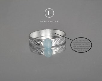 Ring gravur Heilstein facettiert Edelstein nach wahl und Wunschgravur engraving Edelstein verstellbar rostfrei unisex Innengravur Bandring