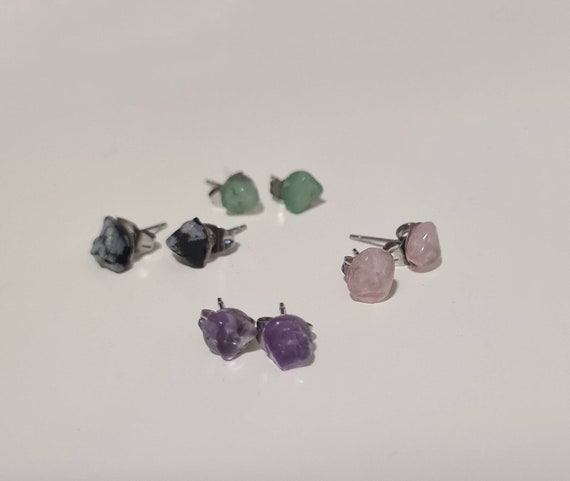 Boucles D'oreilles En Argent Avec Larimar Et Améthyste - Pièce Unique
