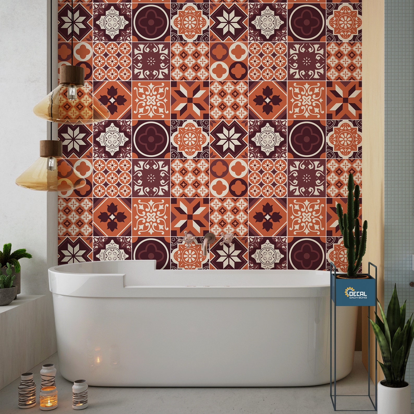 Peel and stick vinyl tile stickers vintage decal for home Etsy