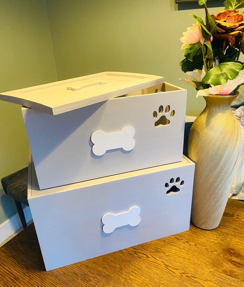 Personalised Toy Box With Lid Dog Box Gift Box Dog Crate Etsy