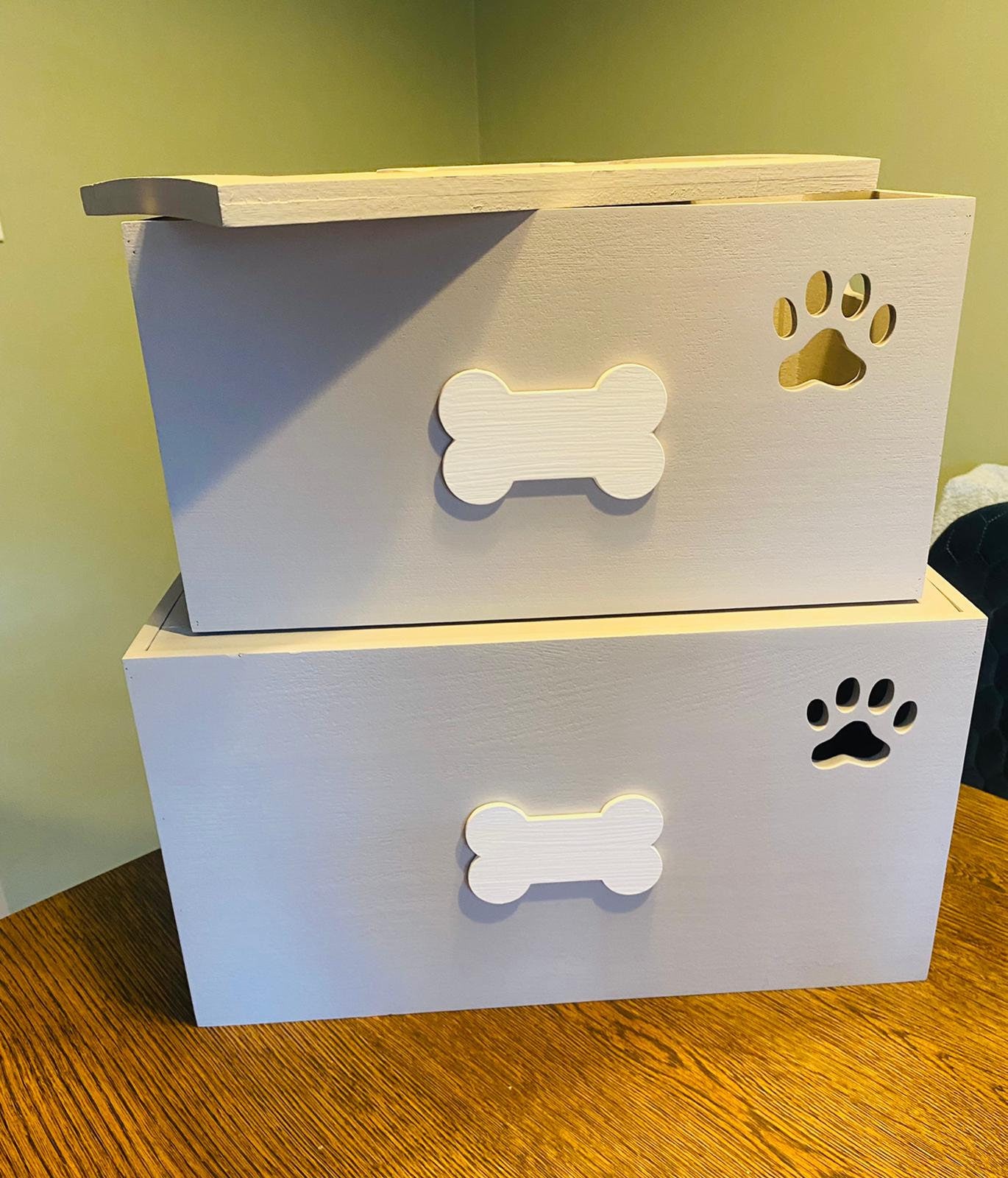View of Personalised Toy Box With Lid | Dog Box | Gift Box | Dog Crate | Dog ...