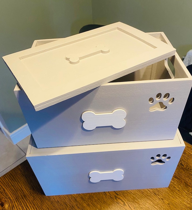 Personalised Toy Box With Lid Dog Box Gift Box Dog Crate Etsy