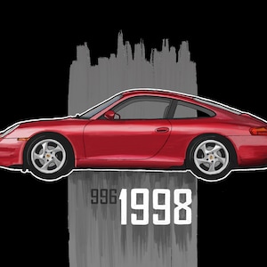 Porsche 911 996 1998 Classic Car T-Shirt