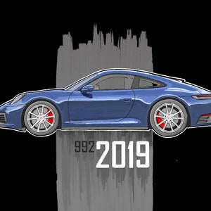 Porsche 911 992 2019 Classic Car T-Shirt