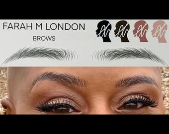 Transferencias para cejas - Kensington, color negro