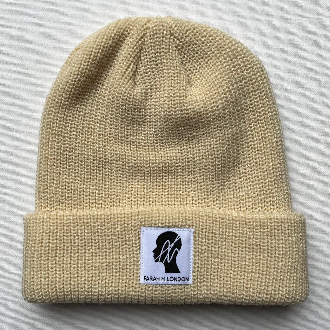 Vanilla Beanie Farah M London Hat Alopecia Hair Loss Beanie Bald