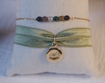 Elastisches Bandarmband mit Anhänger / Geschenkidee zum Valentinstag