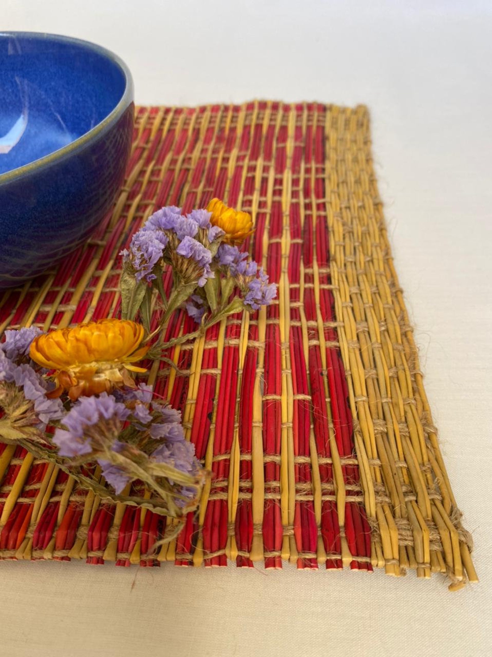 Natural Placemats Set of Boho Placemats Handwoven Placemats Etsy