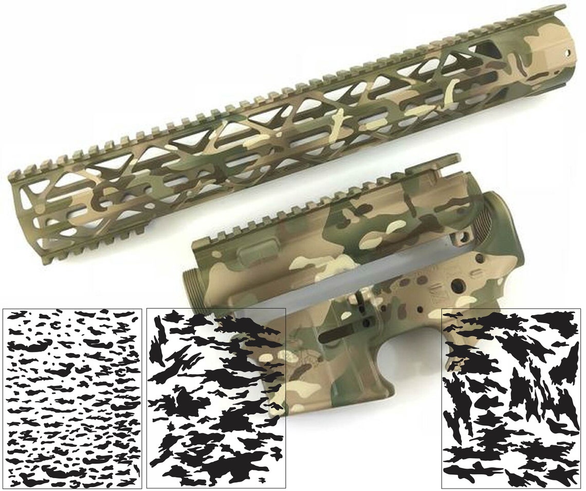 Multicam Stencil SVG DXF Camouflage Pattern Cerakote Etsy