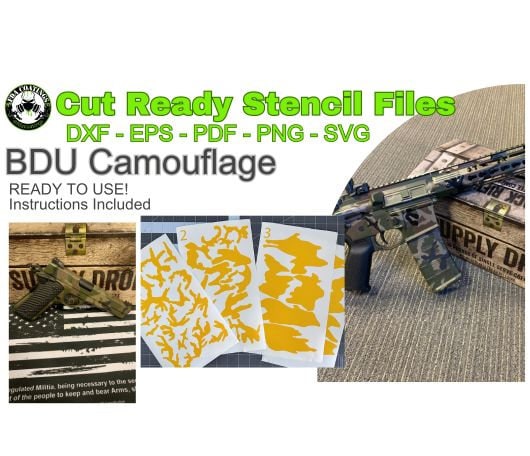 Mylar Camouflage Stencils 10mil DIY Paint Hunting RC Camo 8 PACK