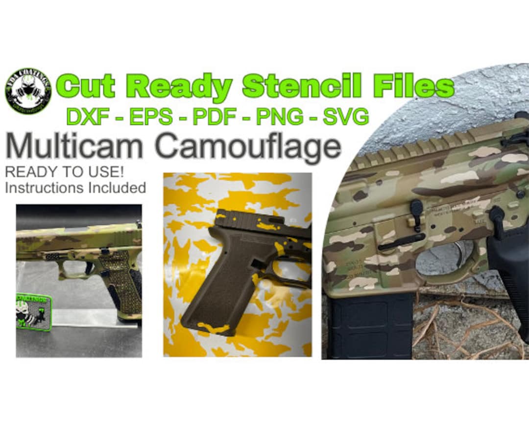 Multicam Camouflage Stencil File Perfect for DIY Projects, Cerakote ...