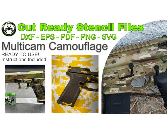 Multicam Camouflage Stencil File Perfect for DIY Projects, Cerakote ...