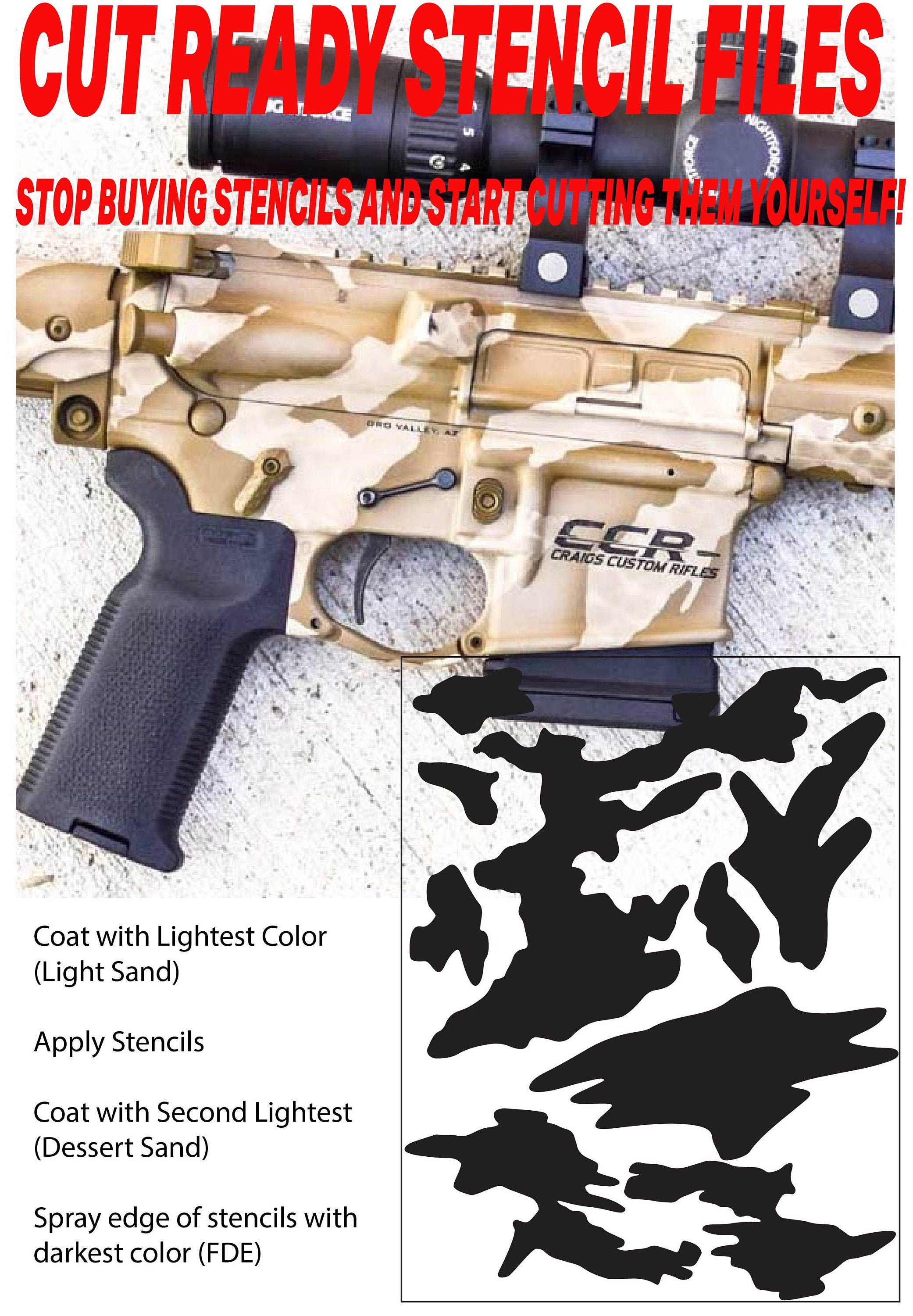 M85 Hybrid Stencil File Perfect for DIY Projects Cerakote Etsy Ireland