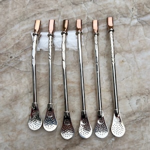 Yerba Mate Straw, German Silver Straw, Alpaca Straw, Handmade in Argentina, Christmas gifts, Gifts, Bombilla Alpaca, Spoon Straw